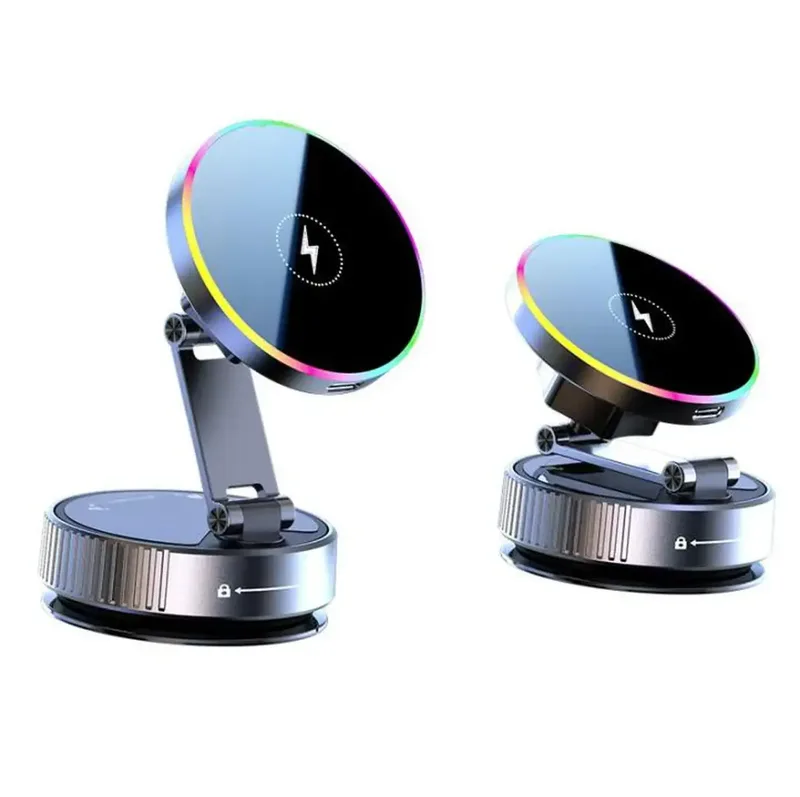 K5 RGB ambient light wireless charging car mount on a test bench