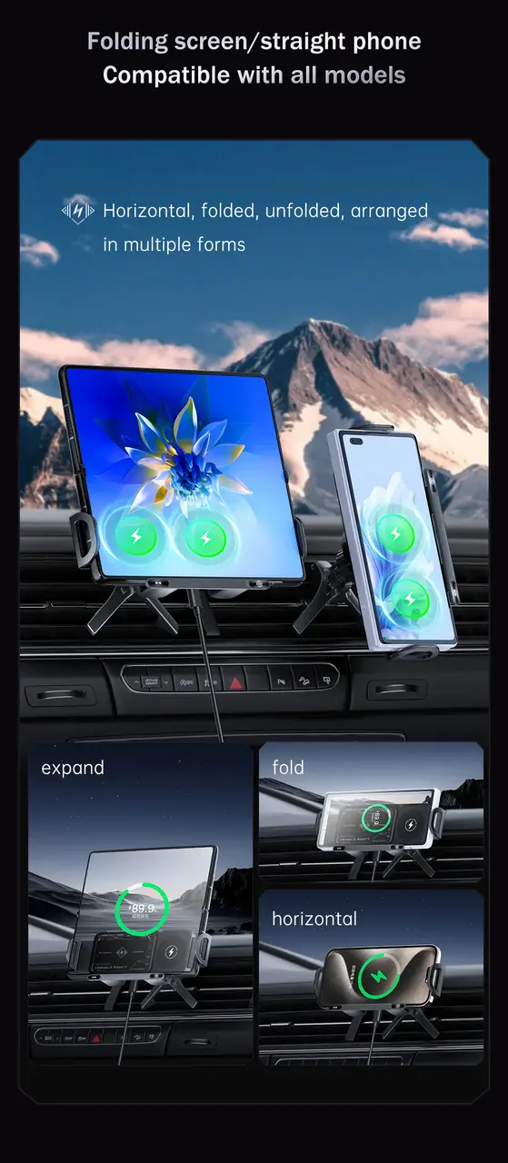 Folding screen, straight phone, expand, fold and horizontal modes